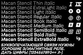 Example font Macan Stencil #1